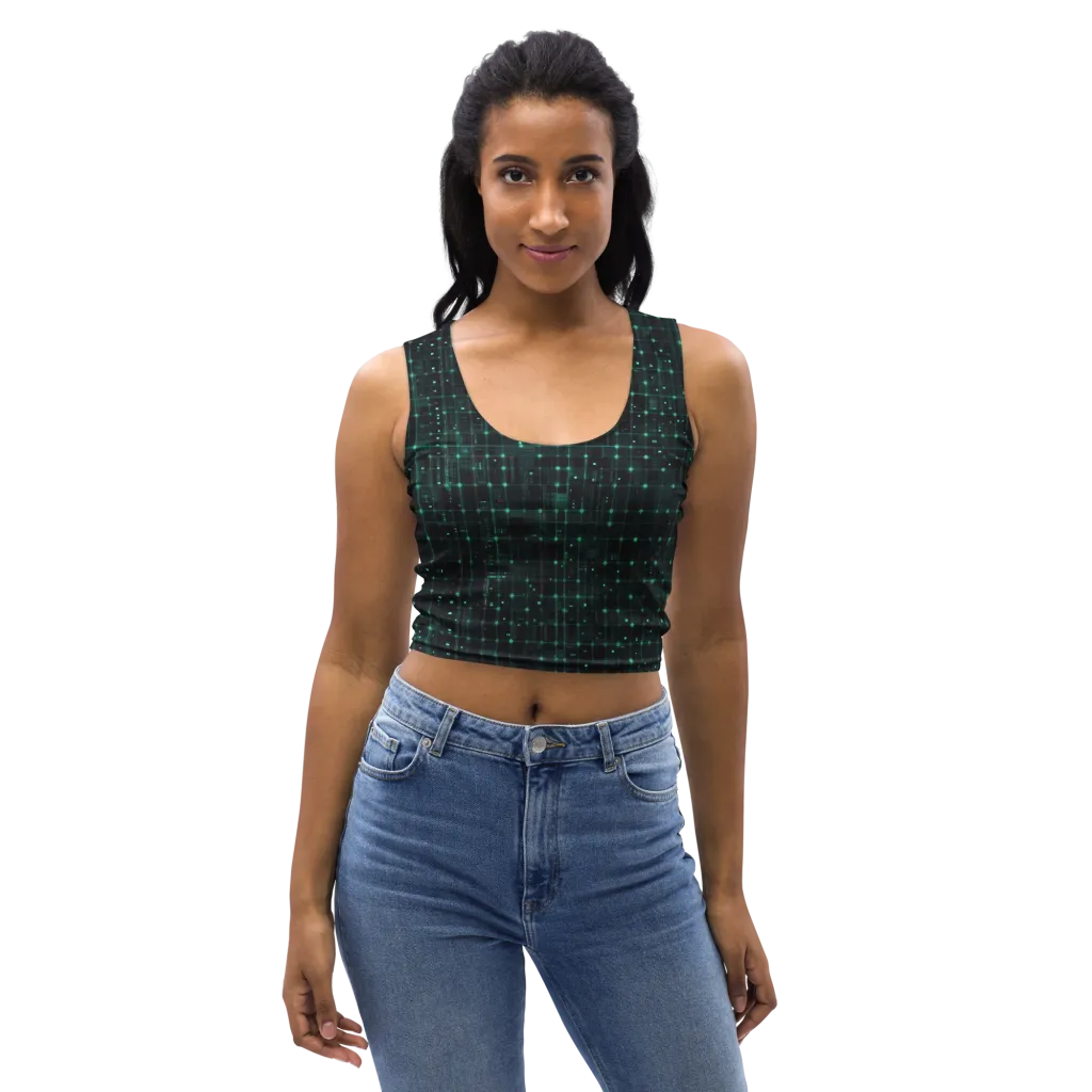 Neon Matrix on Crop Top — Front