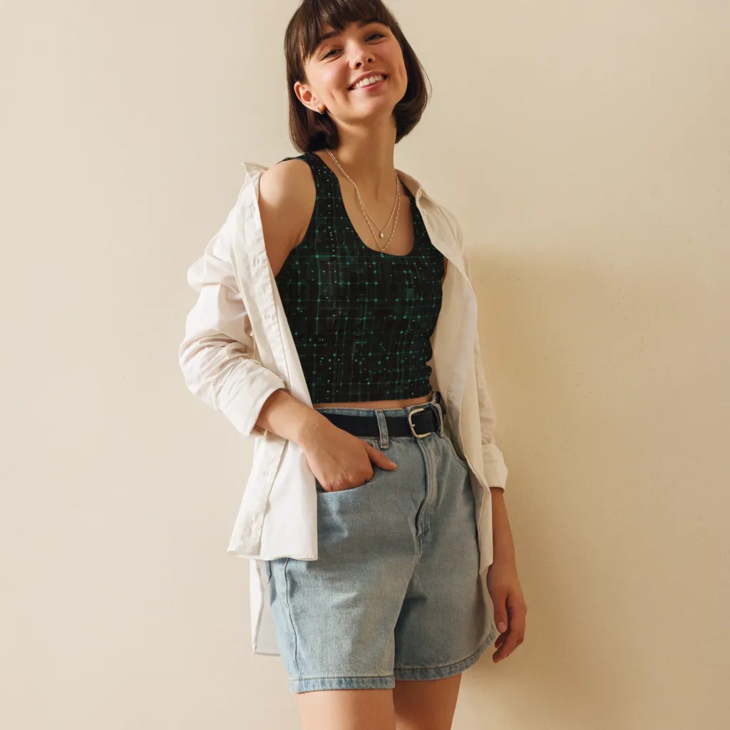 Neon Matrix on Crop Top — Front
