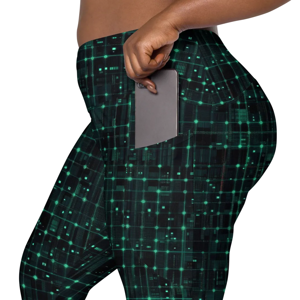 Neon Matrix on Leggings with Pockets — Product details 2