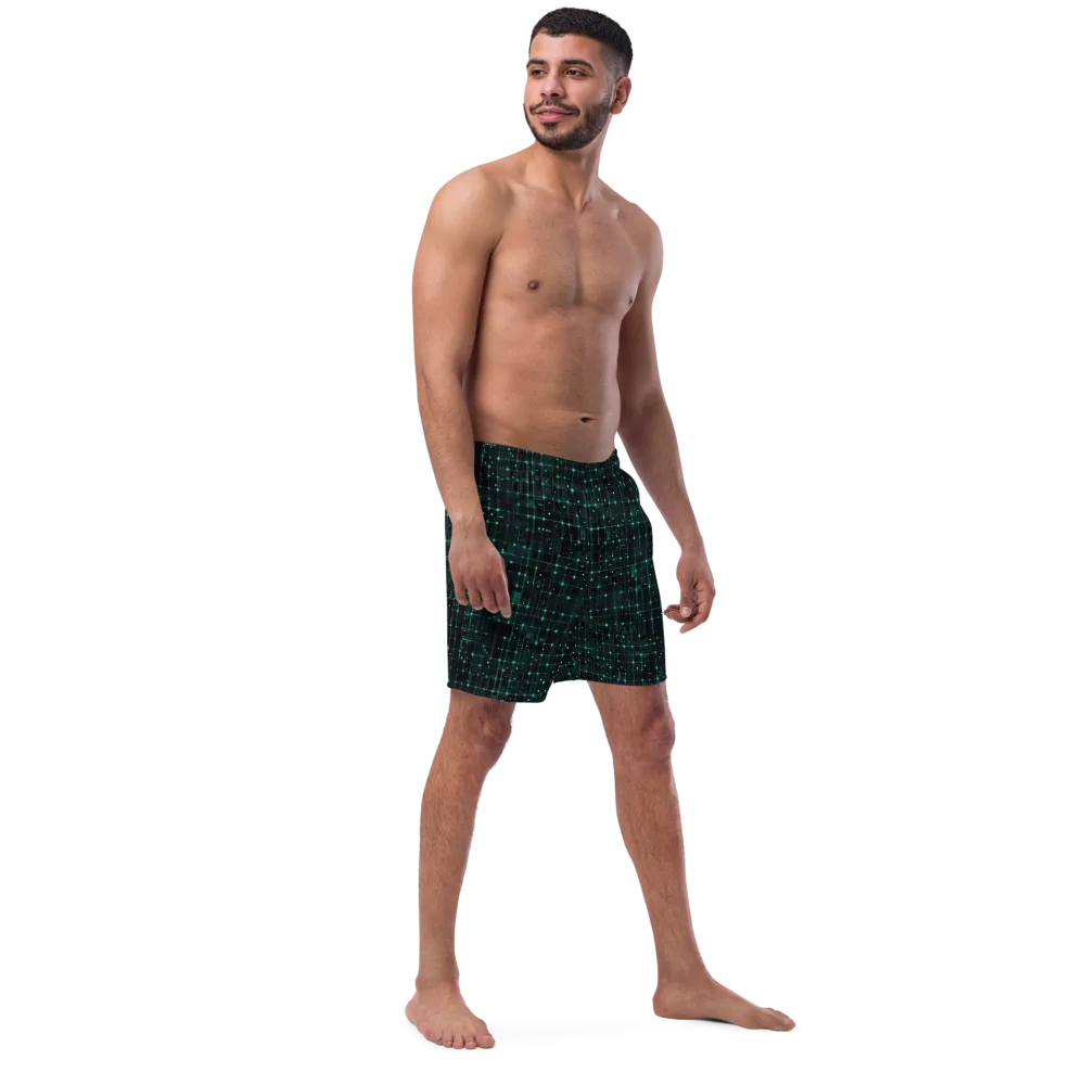 Neon Matrix on Swim Trunks — Right Front