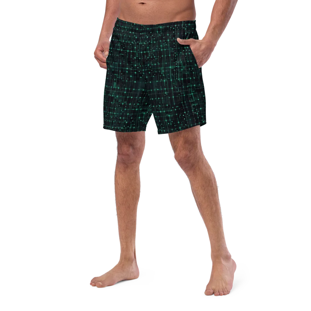 Neon Matrix on Swim Trunks — Left Front