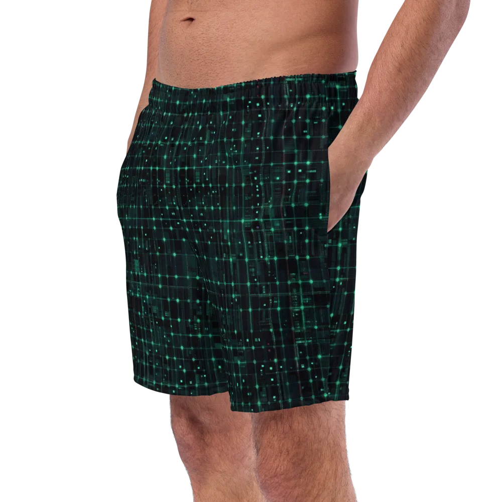 Neon Matrix on Swim Trunks — Left Front