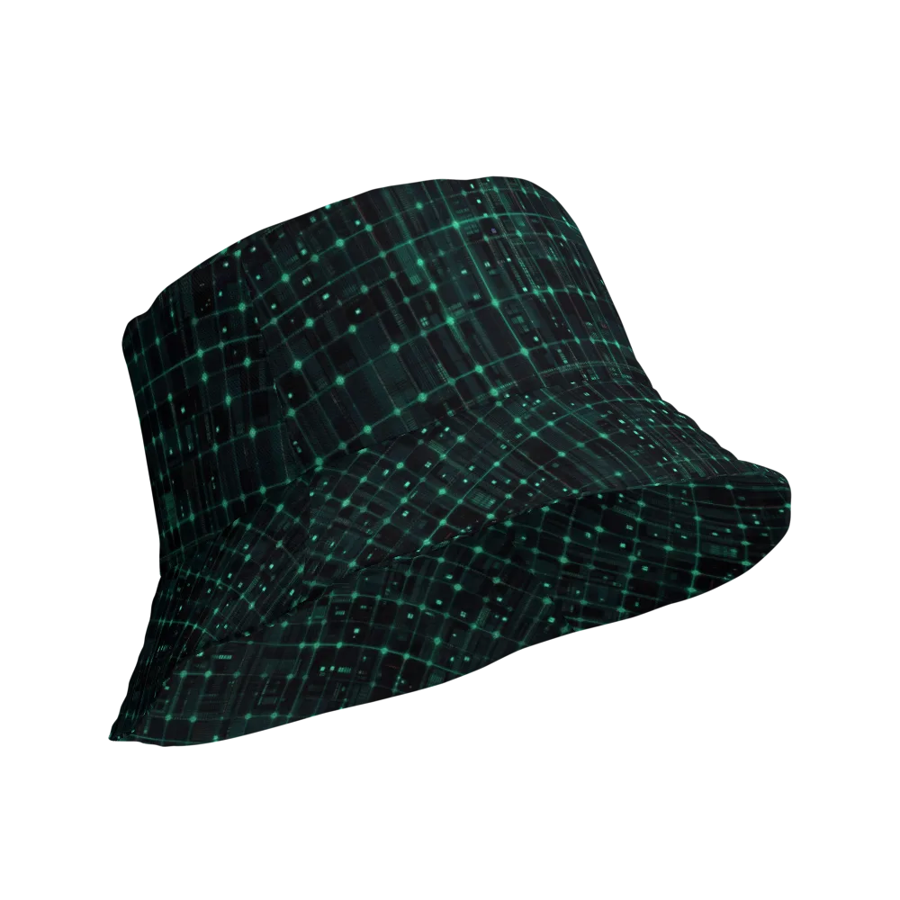 Neon Matrix on Reversible Bucket Hat — Product details Outside