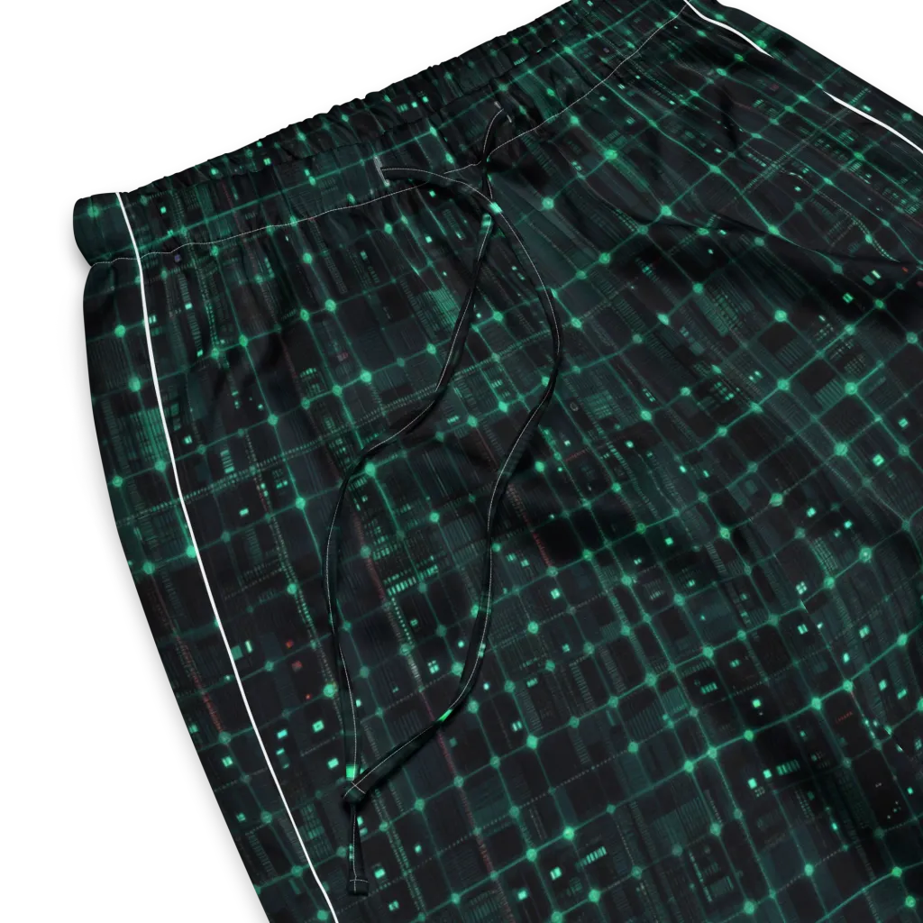 Neon Matrix on Women's Pajama Pants — Product details