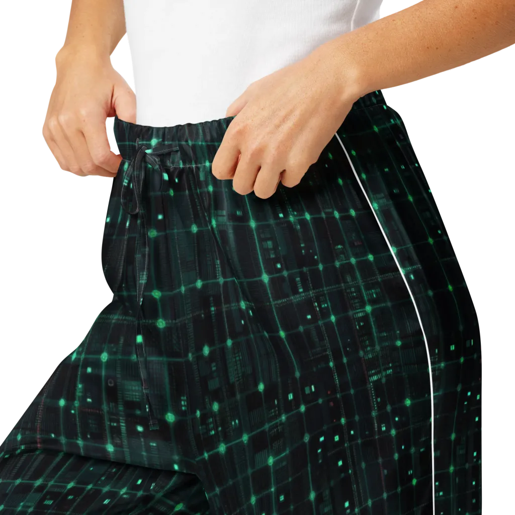 Neon Matrix on Women's Pajama Pants — Product details