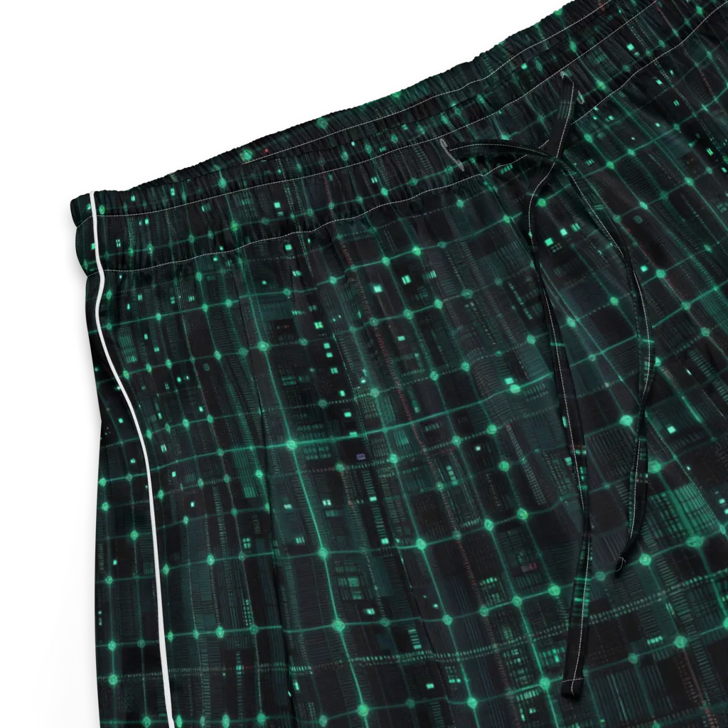 Neon Matrix on Women's Pajama Shorts — Product details