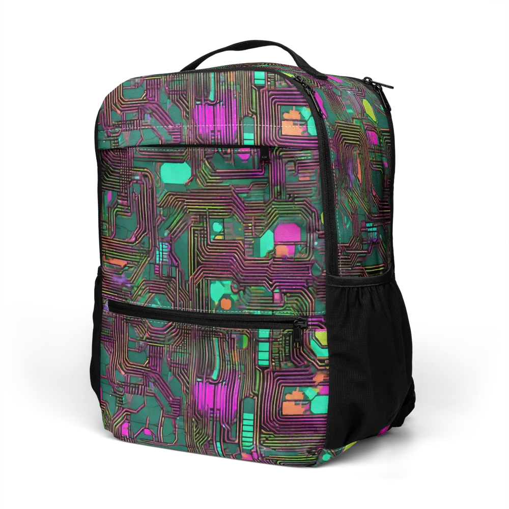 Neon Circuit on Utility Backpack — Left Front