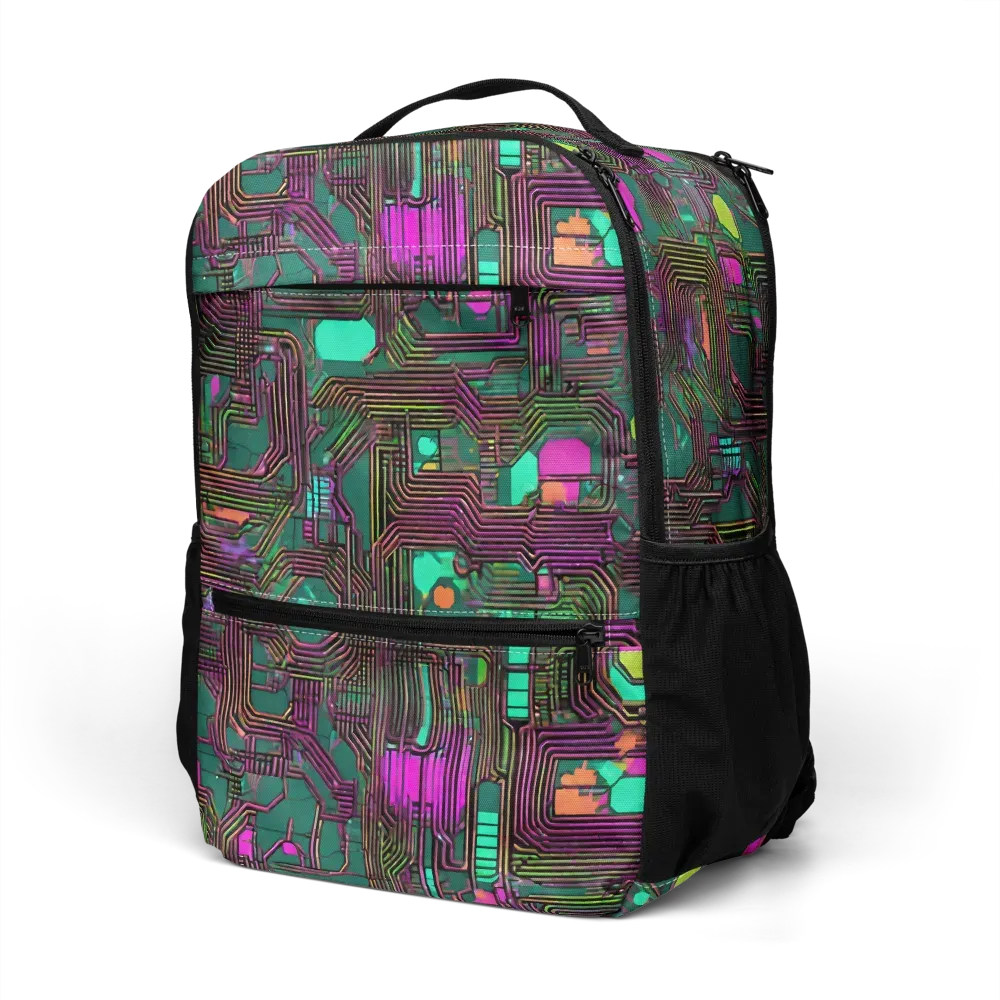 Neon Circuit on Utility Backpack — Left Front