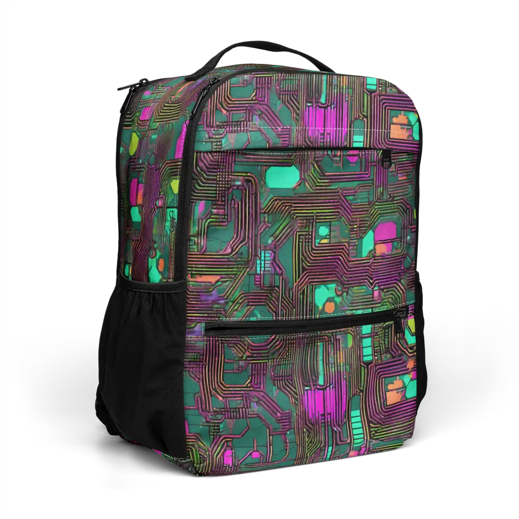 Neon Circuit on Utility Backpack — Right Front