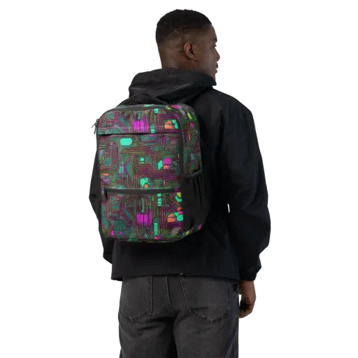 Neon Circuit on a Utility Backpack