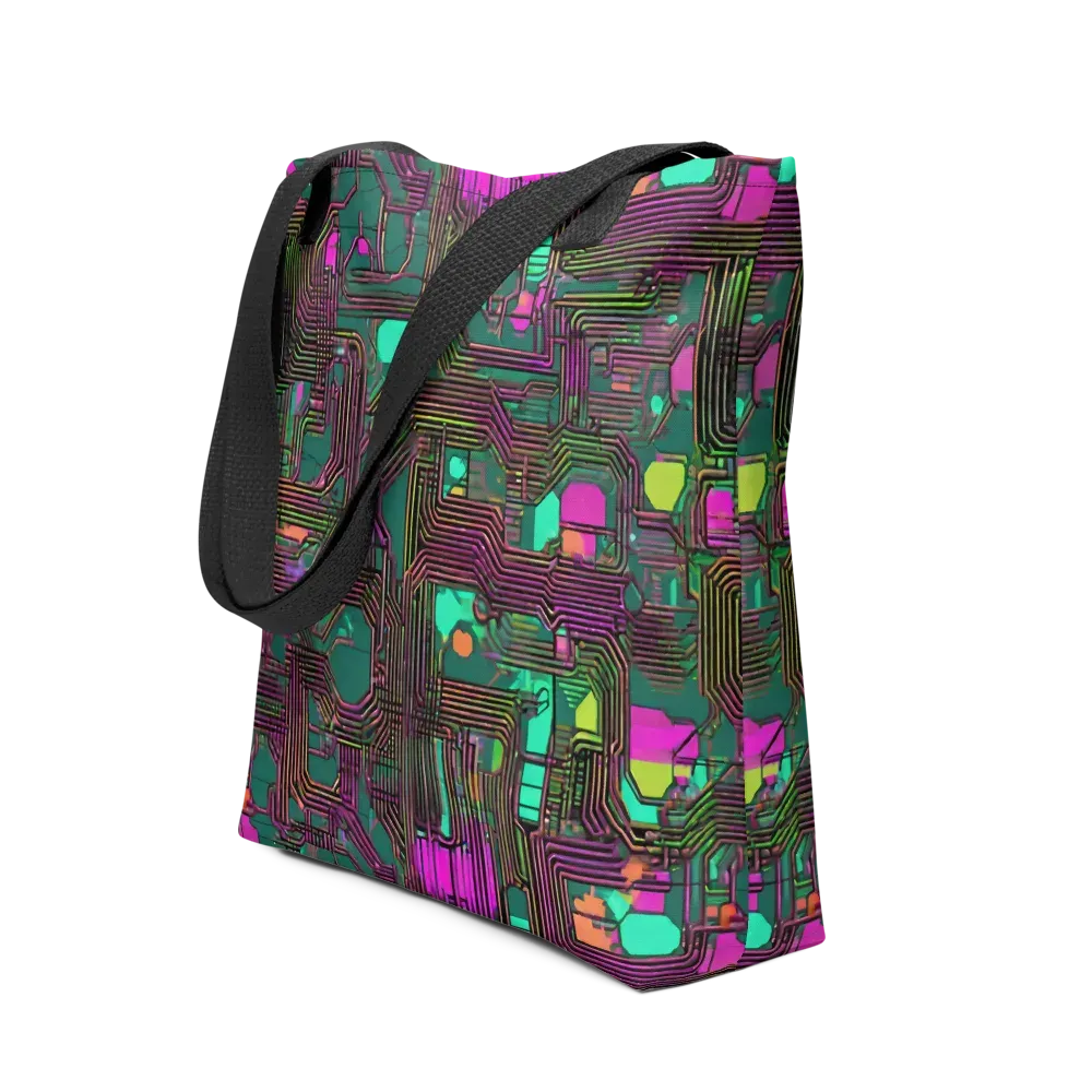 Neon Circuit on Tote Bag — Front