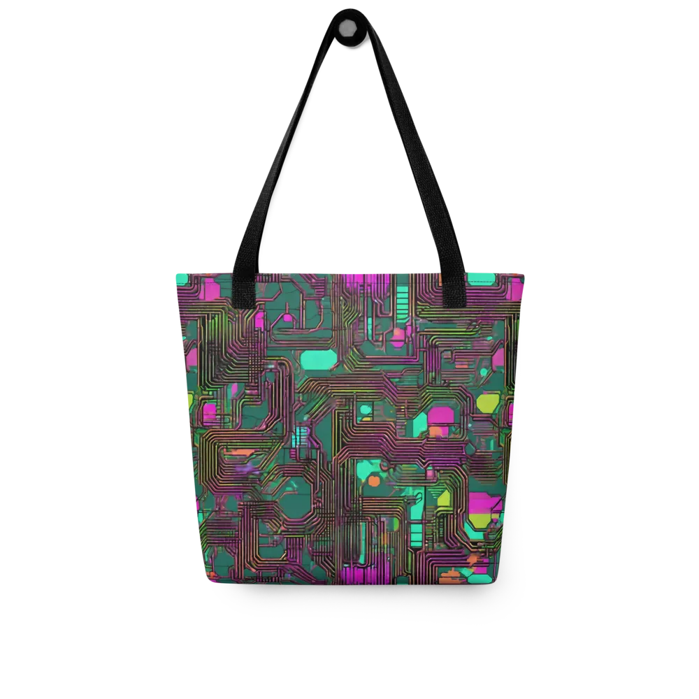 Neon Circuit on Tote Bag — Front