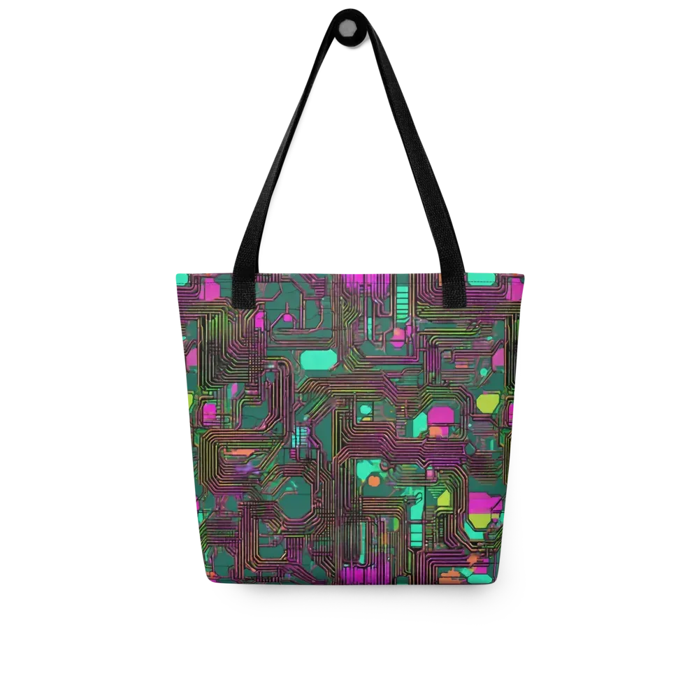 Neon Circuit on Tote Bag — Front