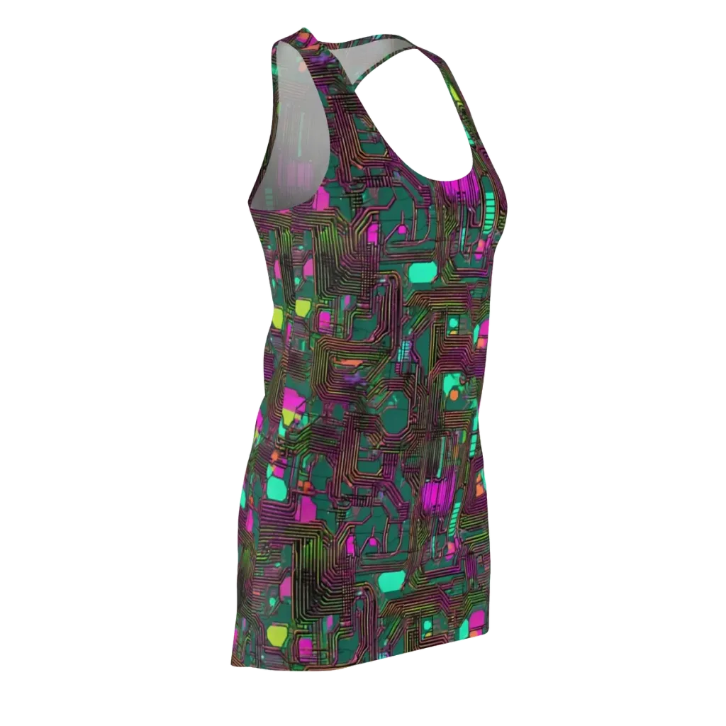 Neon Circuit on Racerback Dress — Front Side