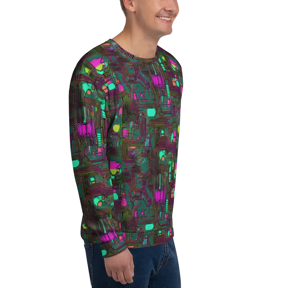 Neon Circuit on Sweatshirt — Right Front