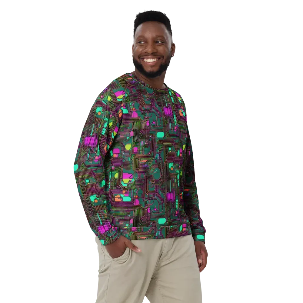Neon Circuit on Sweatshirt — Front