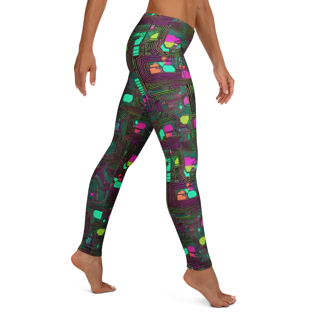 Neon Circuit on Leggings — Right