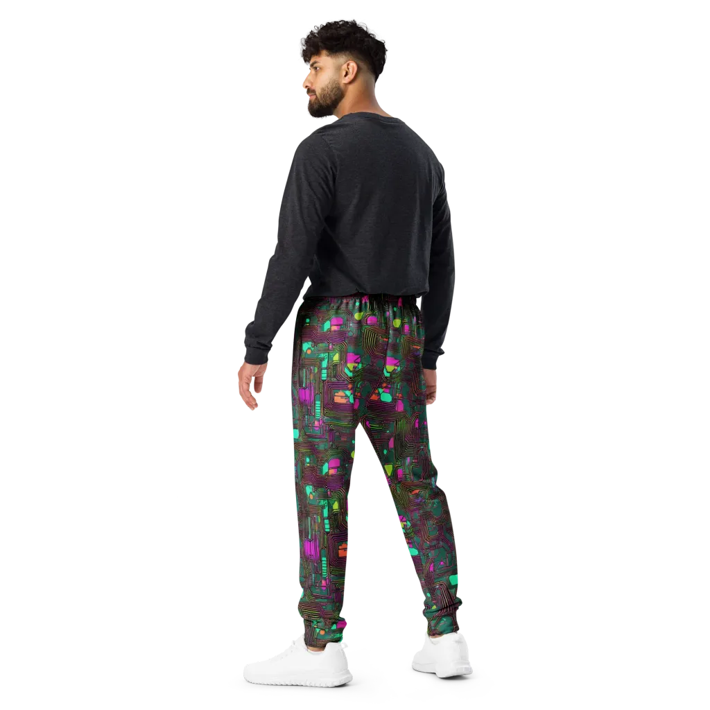 Neon Circuit on Men's Joggers — Back