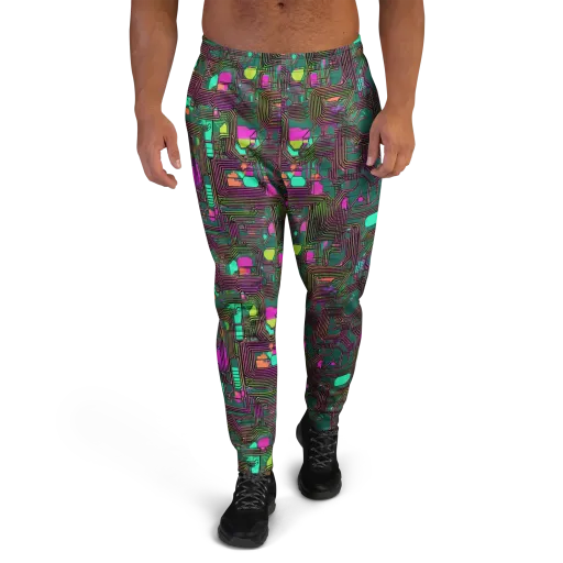 Neon Circuit on a Men's Joggers