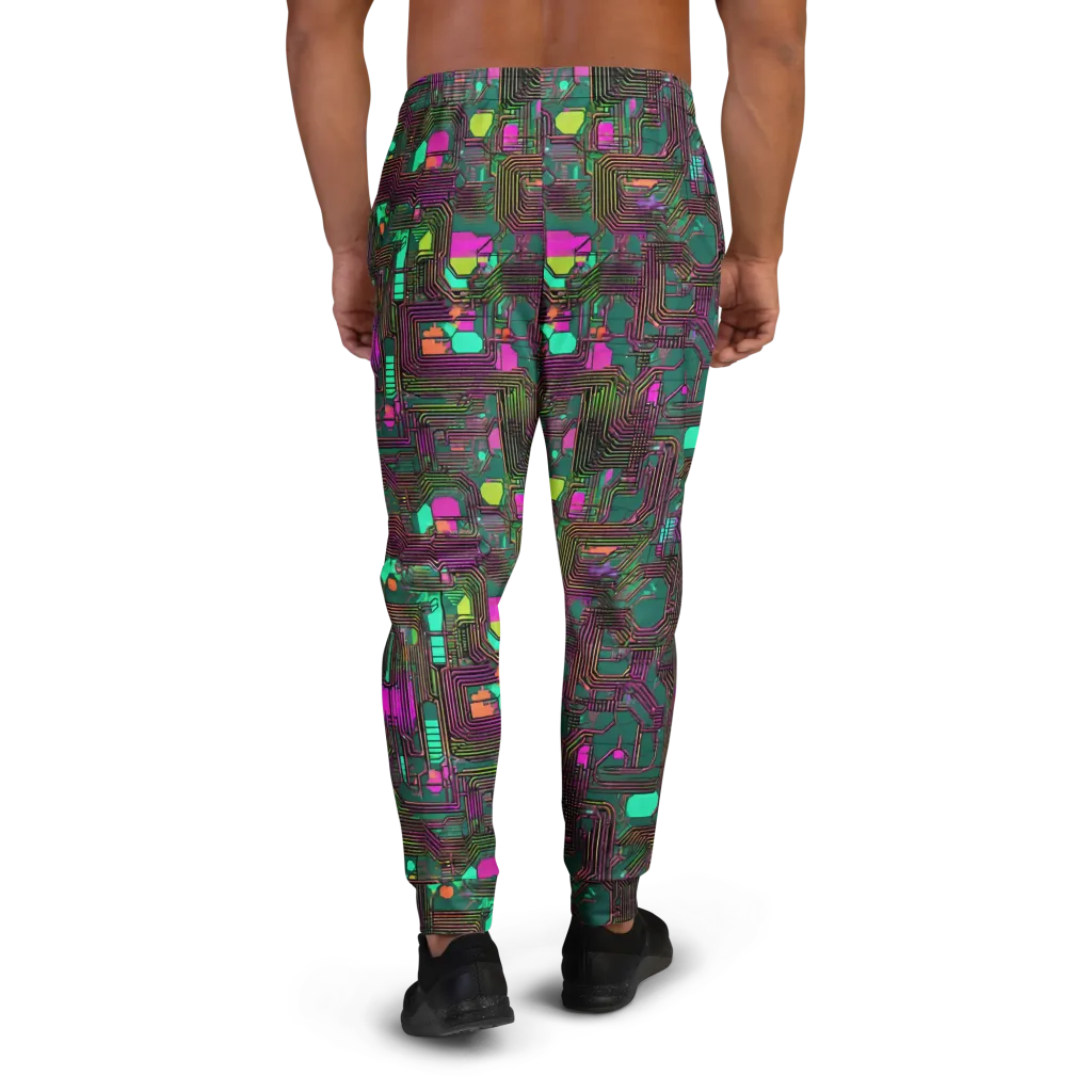 Neon Circuit on Men's Joggers — Back