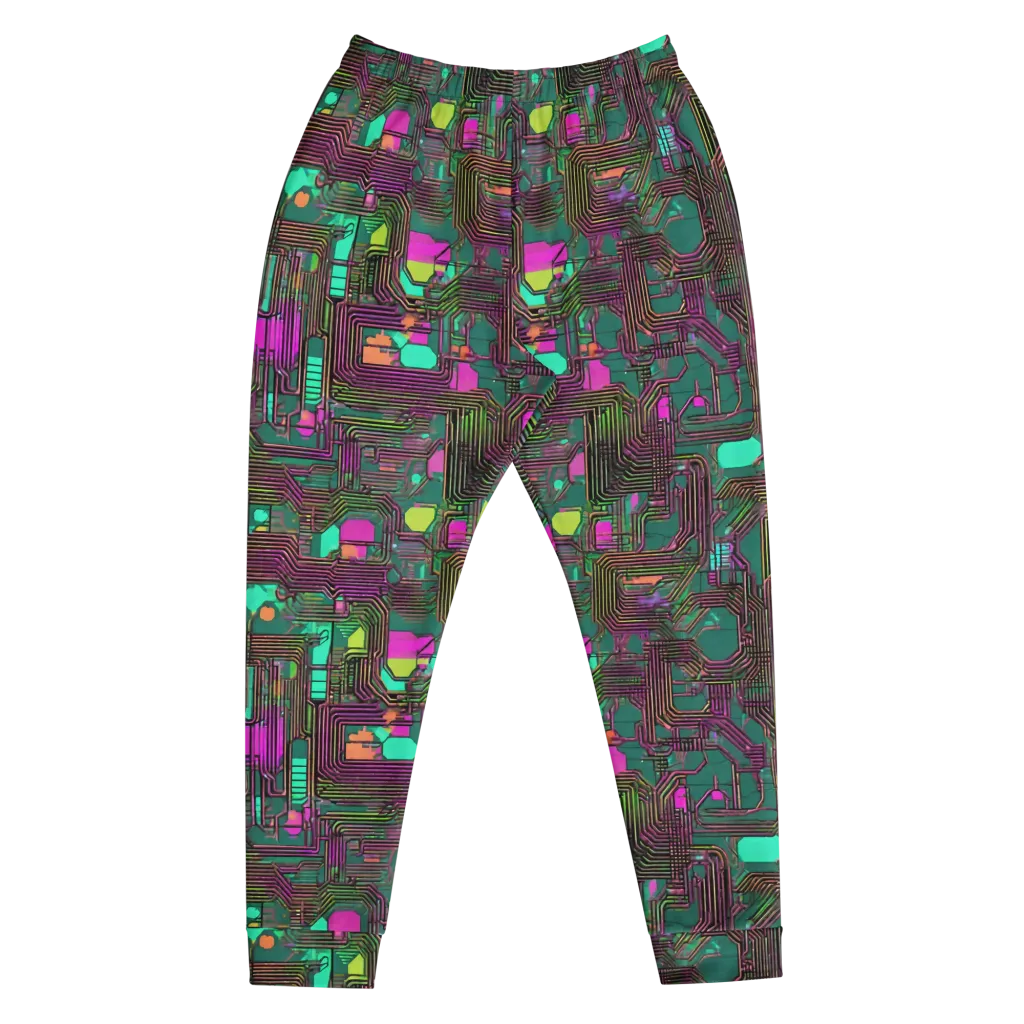 Neon Circuit on Men's Joggers — Front