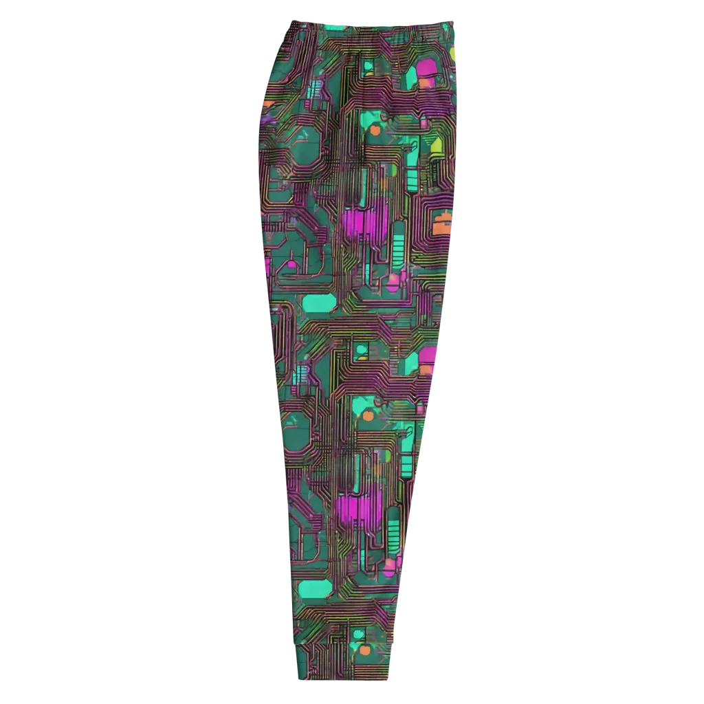 Neon Circuit on Men's Joggers — Right