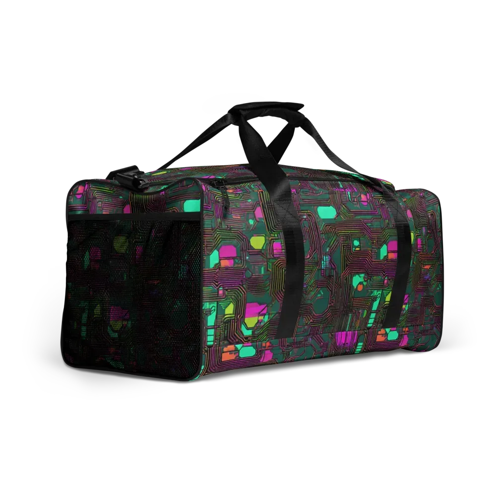 Neon Circuit on Duffle Bag — Right Front