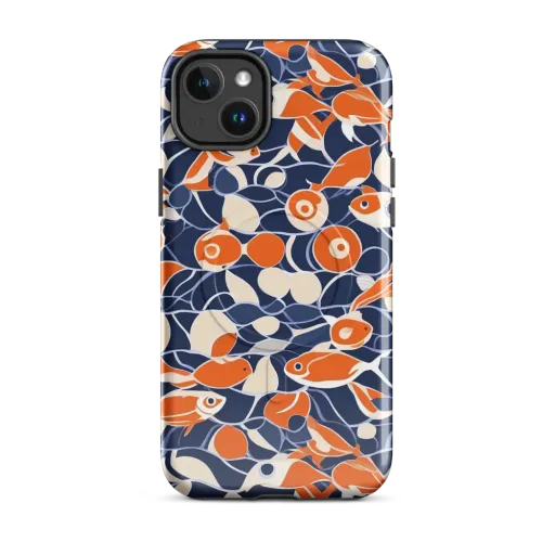 Navy Koi Garden on a MagSafe Tough Case for iPhone®