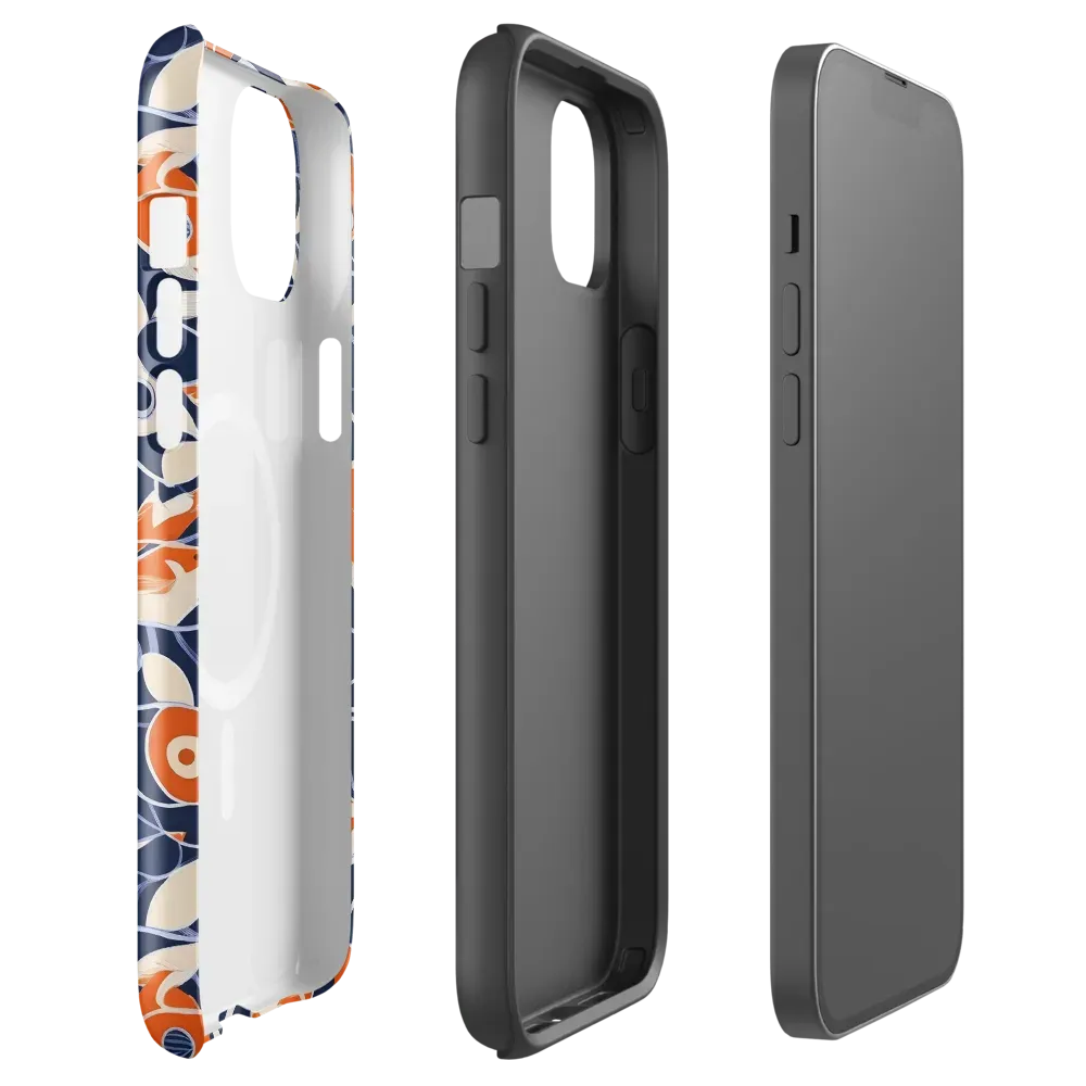 Navy Koi Garden on MagSafe Tough Case for iPhone® — Front