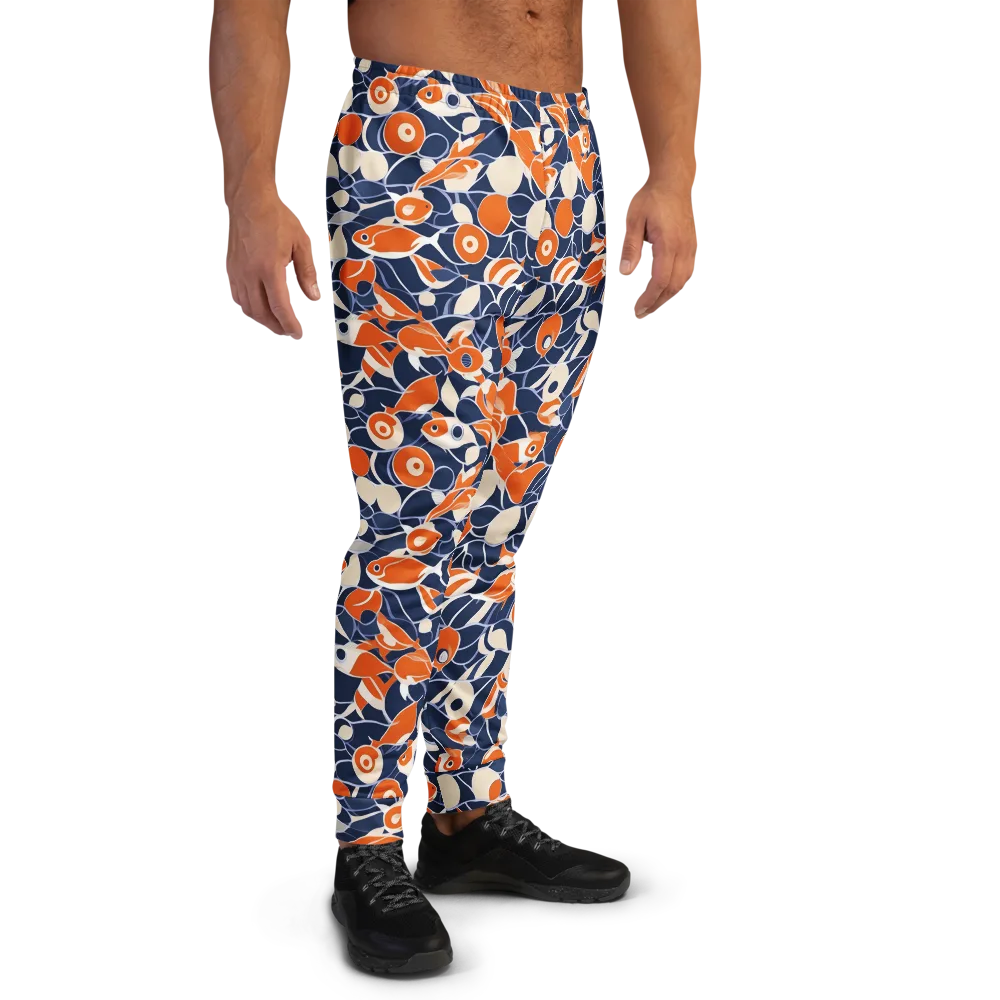 Navy Koi Garden on Men's Joggers — Right