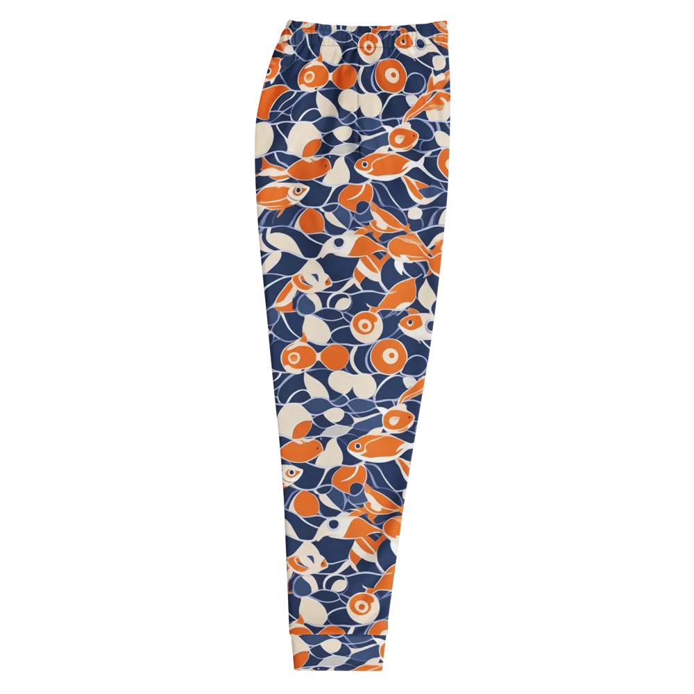 Navy Koi Garden on Men's Joggers — Right