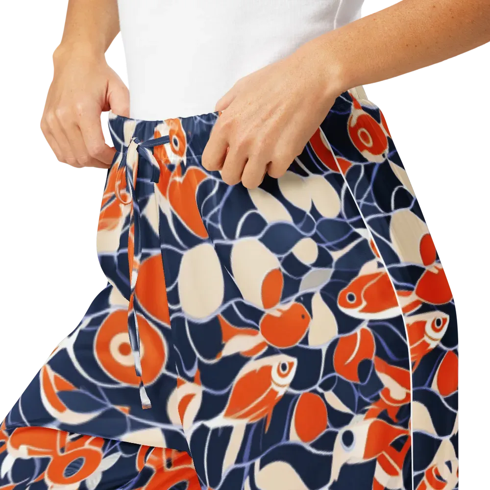 Navy Koi Garden on Women's Pajama Pants — Product details
