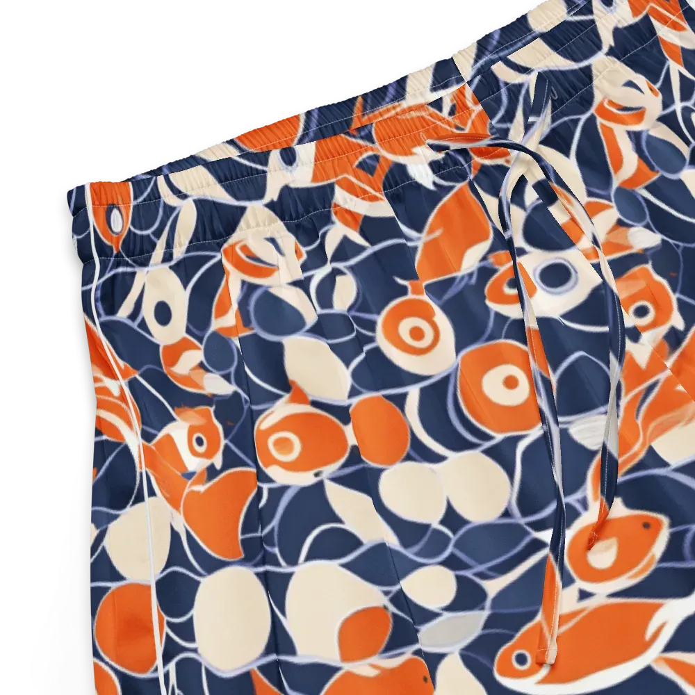 Navy Koi Garden on Women's Pajama Shorts — Product details