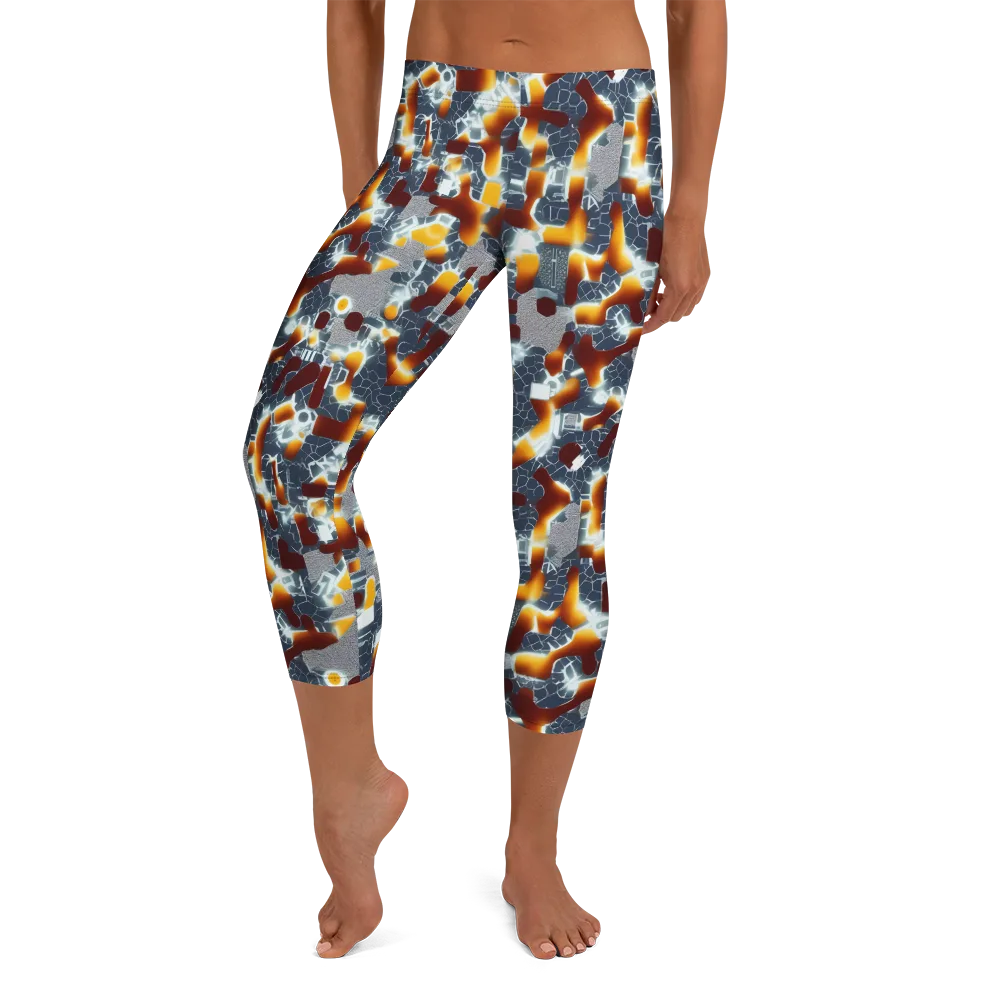 Amber Circuit on Capri Leggings — Front
