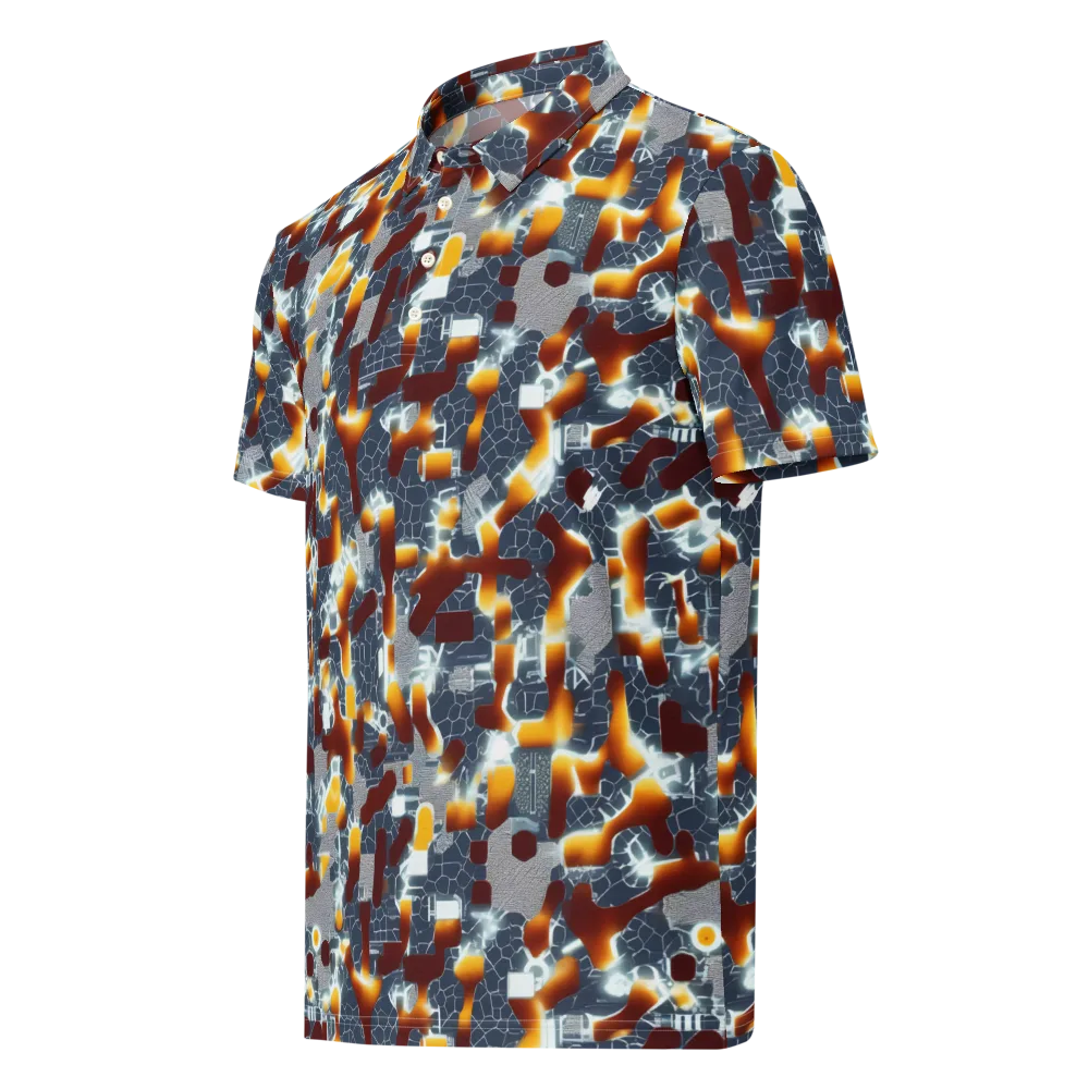Amber Circuit on Men's Slim Fit Polo Shirt — Left Front