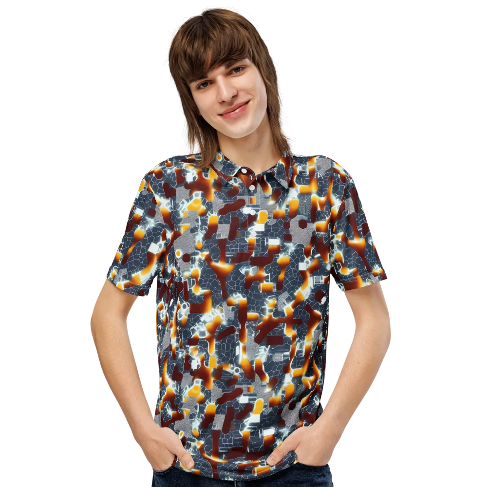 Amber Circuit on Men's Slim Fit Polo Shirt — Front