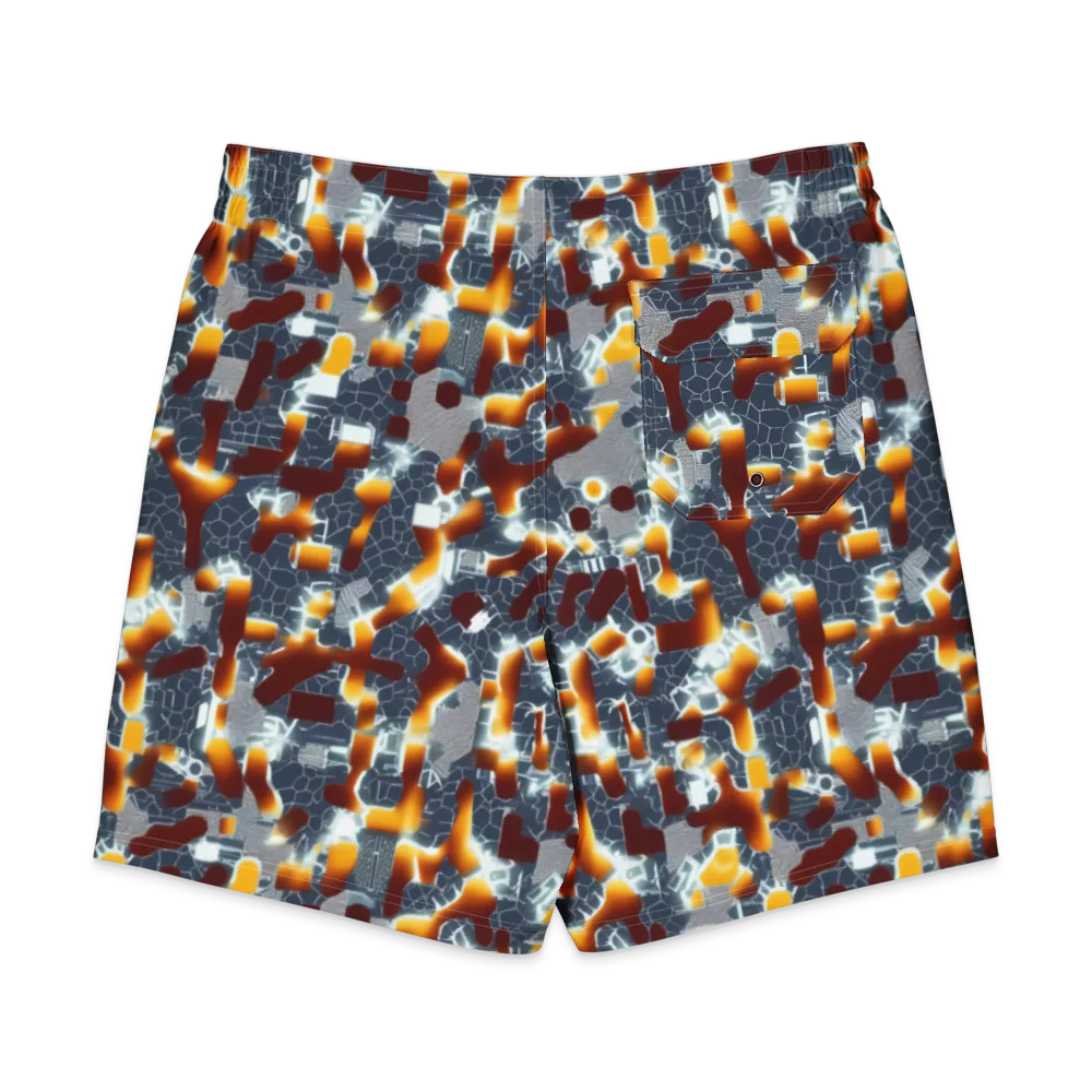 Amber Circuit on Men's Board Shorts — Back