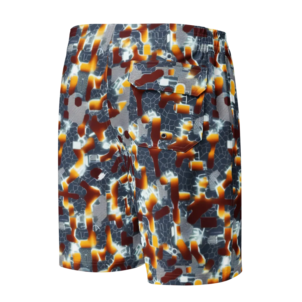 Amber Circuit on Men's Board Shorts — Back