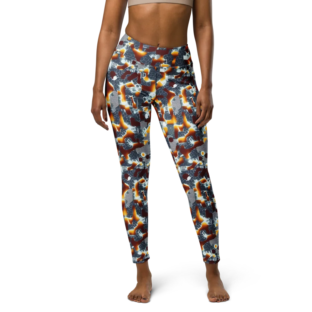 Amber Circuit on Yoga Leggings — Front