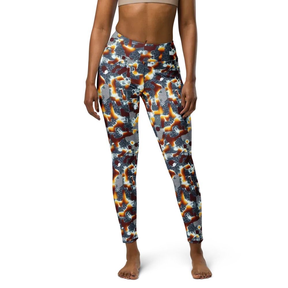 Amber Circuit on Yoga Leggings — Front