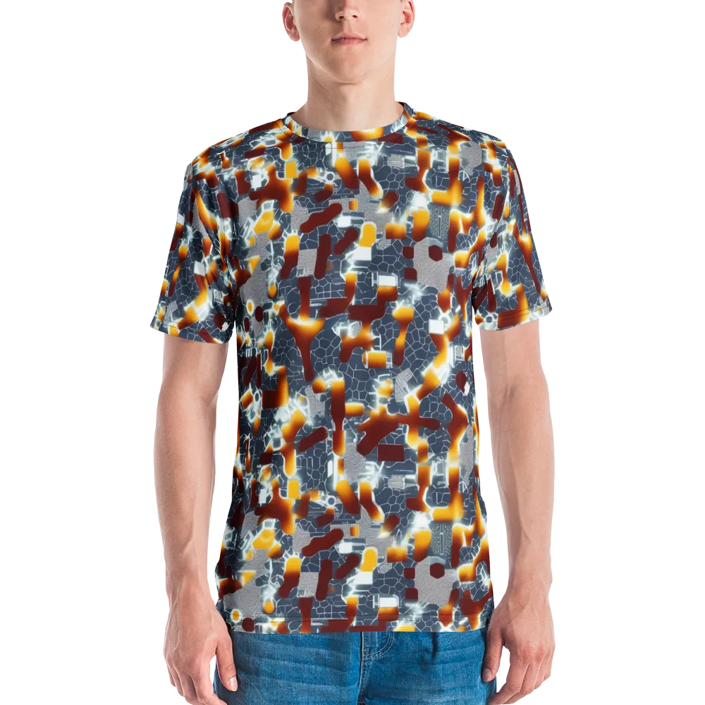 Amber Circuit on Men's Crew Neck T-Shirt — Front