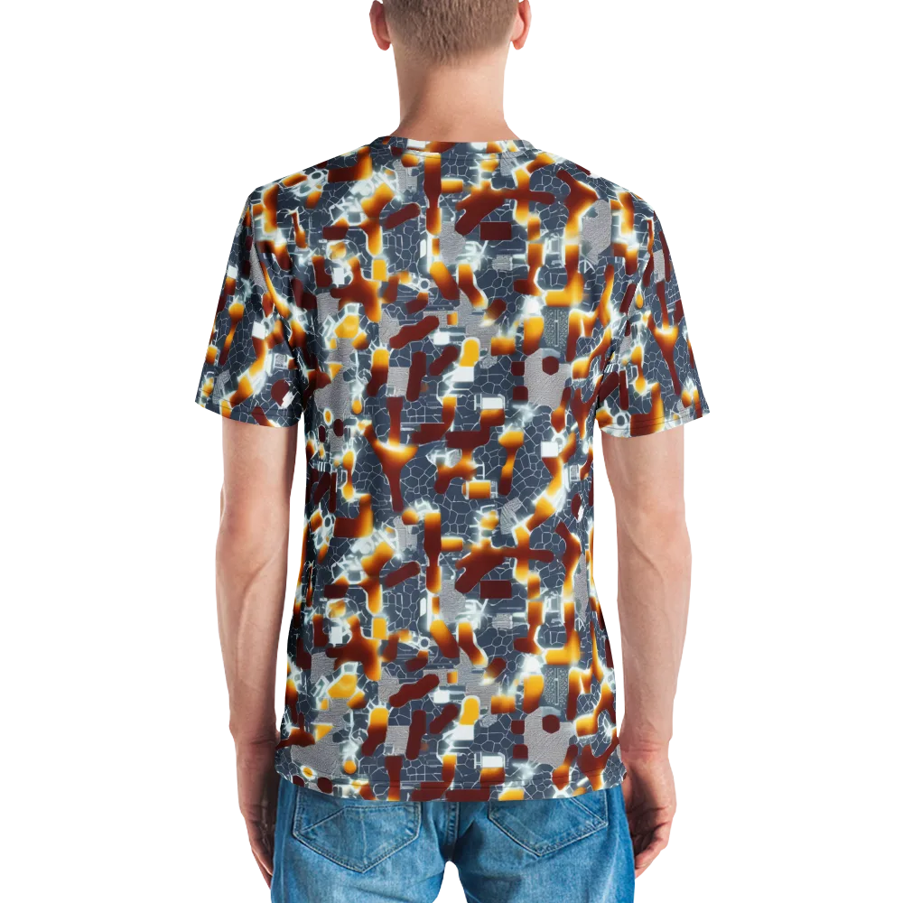 Amber Circuit on Men's Crew Neck T-Shirt — Back