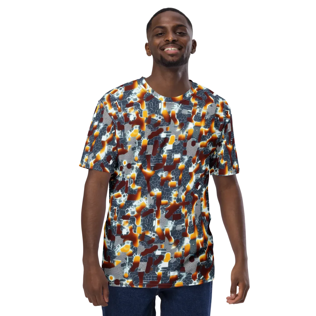 Amber Circuit on Men's Crew Neck T-Shirt — Front