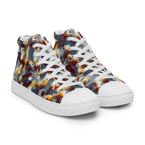 Amber Circuit on a Men's High Top Canvas Shoes