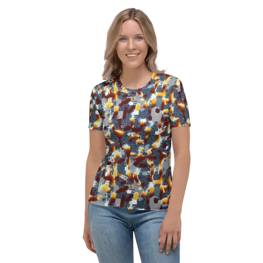 Amber Circuit on a Women's Crew Neck T-Shirt