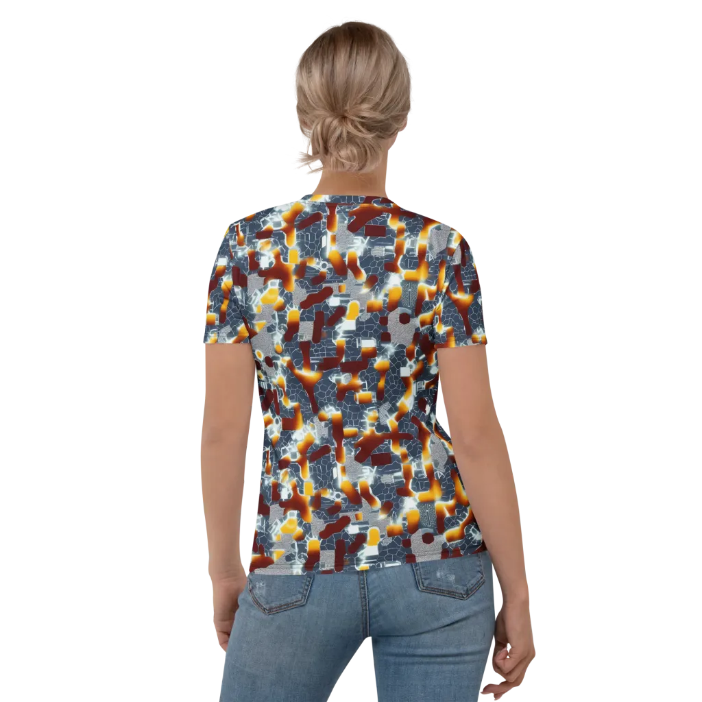 Amber Circuit on Women's Crew Neck T-Shirt — Back