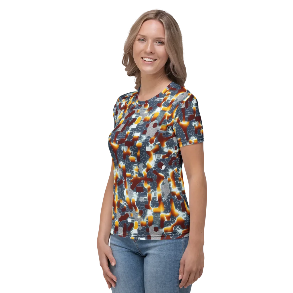 Amber Circuit on Women's Crew Neck T-Shirt — Left