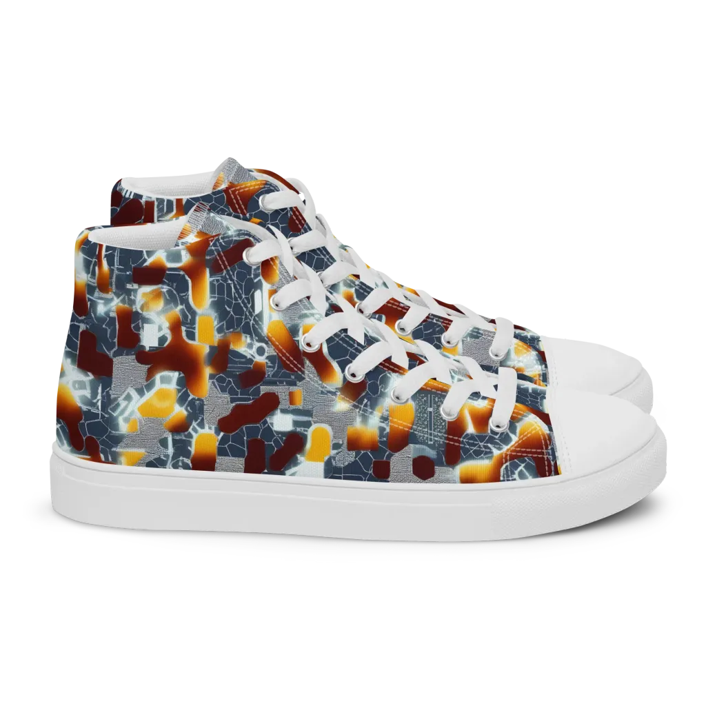 Amber Circuit on Women's High Top Canvas Shoes — Right