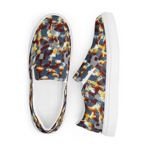 Amber Circuit on a Men's Slip-On Canvas Shoes