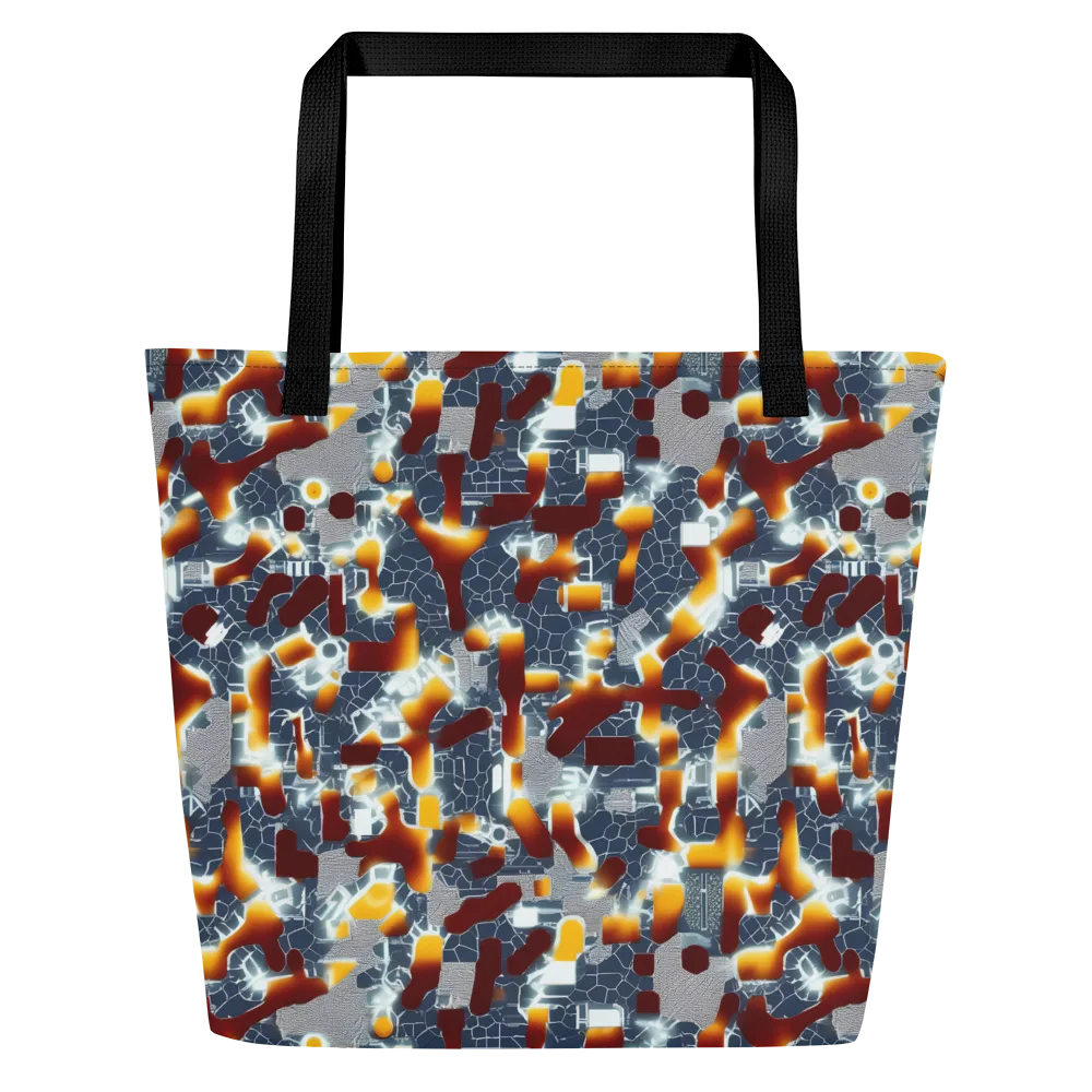 Amber Circuit on Large Tote Bag W/ Pocket — Front